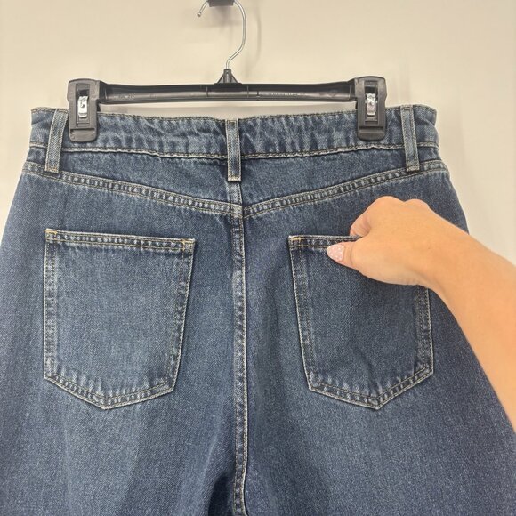 Antonio Melani Baggy Wide Leg Denim Jeans Womens Size 6 Tall High Waisted Grunge - Picture 6 of 12